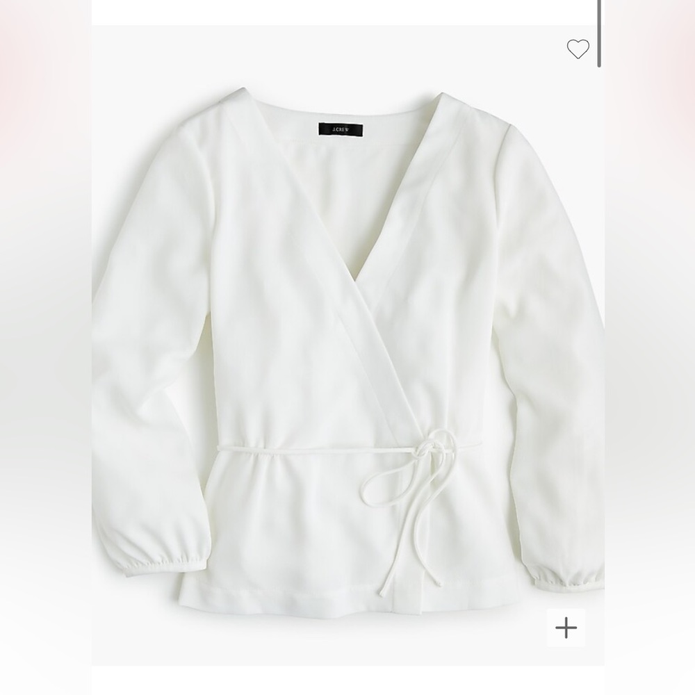 Drapey crepe faux-wrap top